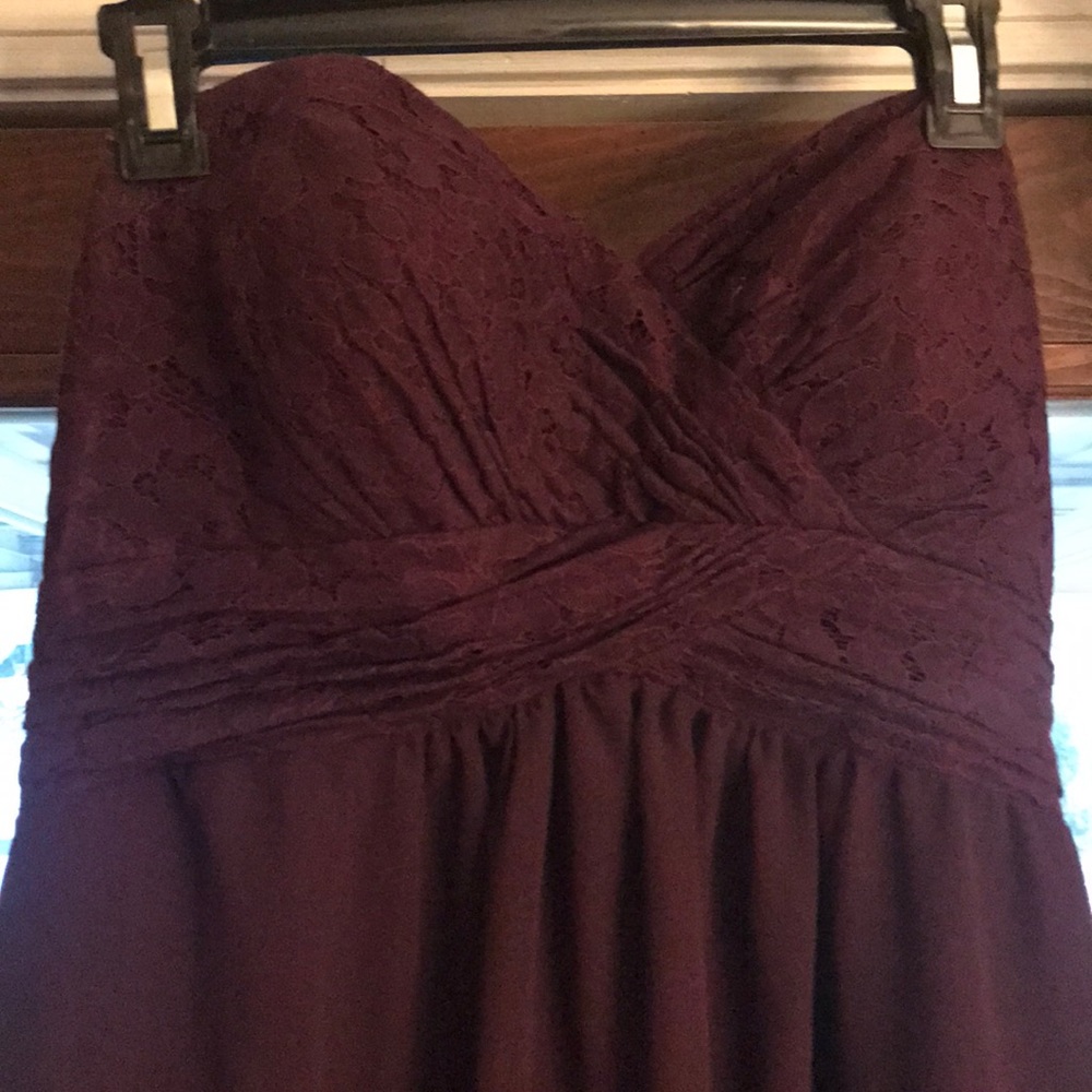 Strapless bridesmaid dress